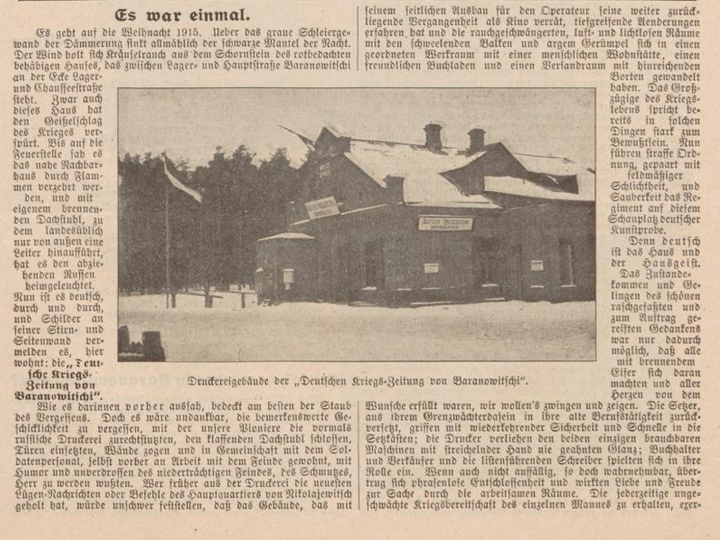 Deutsche Kriegs-Zeitung von Baranowitschi