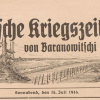 Заметки и материалы о Барановичах в газете Deutsche Kriegszeitung von Baranowitschi за 1917 год